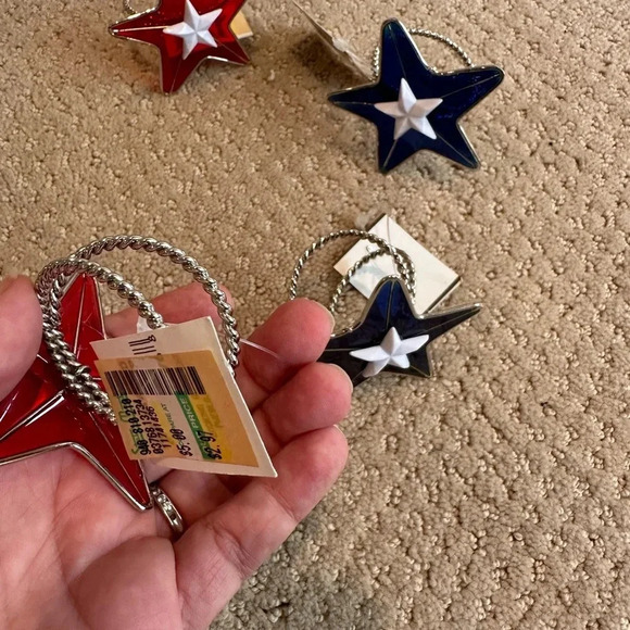 Fourth of July Star Napkin Holders Red White Blue - Picture 3 of 3